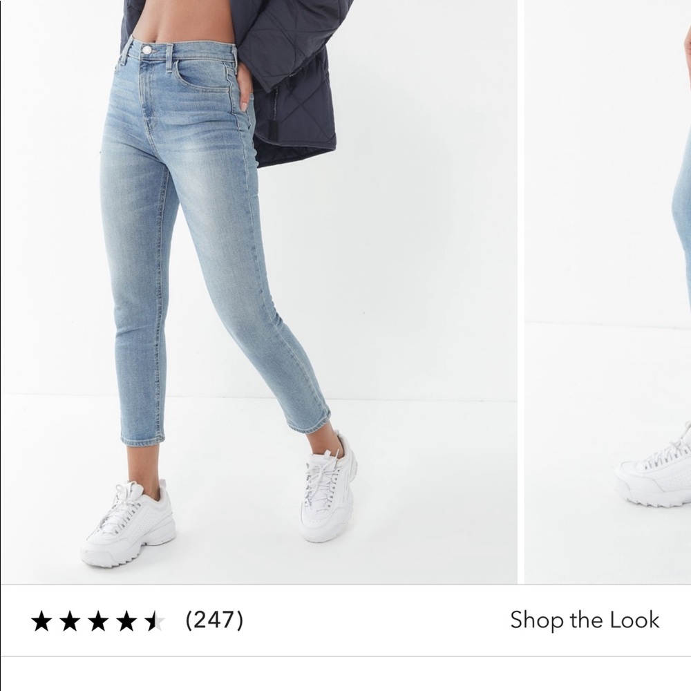BDG High Waisted Crop Girlfriend Jeans
